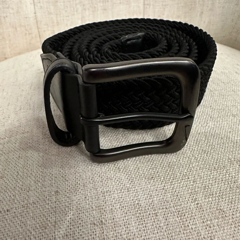 Nike Golf G Flex Woven Men’s 50” XXL Black Belt Weave Stretch Sports Office EUC